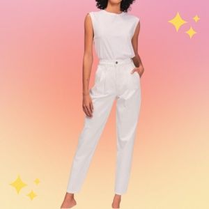 Ultra High Rise The 80’s Mom Jean in White